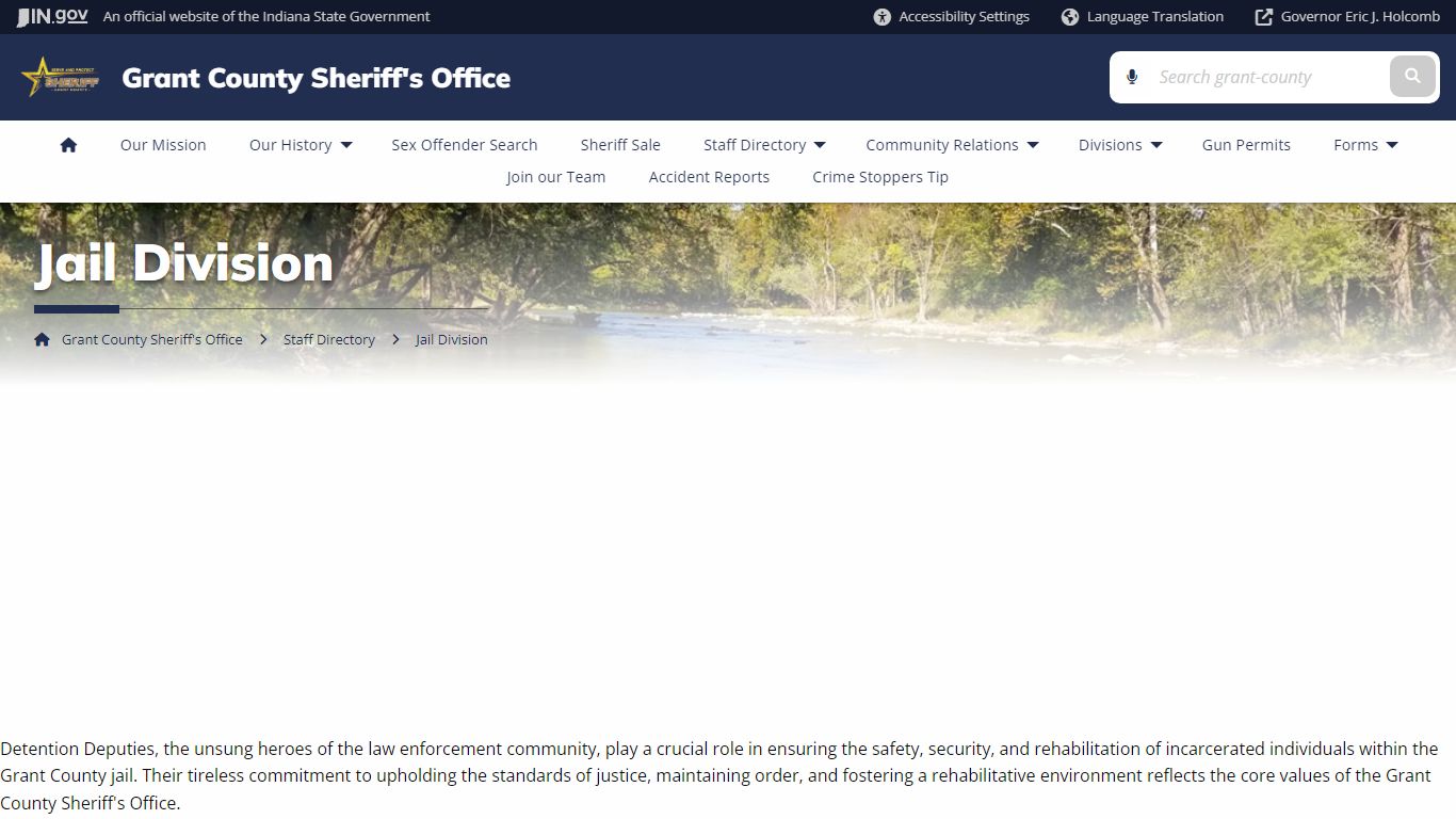 Grant County: Grant County Sheriff's Office: Jail Division - IN.gov